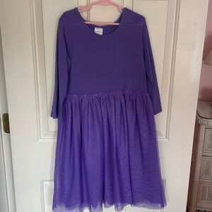 Hanna Andersson Girls Dress with Tulle skirt